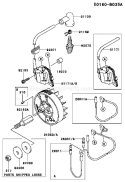 Page E Diagram and Parts List for TJ027D AC55 Kawasaki Engine