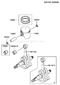 Page H Diagram and Parts List for TJ027D AC55 Kawasaki Engine