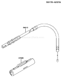 Page K Diagram and Parts List for TJ027E AF00 Kawasaki Engine