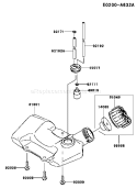 Page G Diagram and Parts List for TJ027E AF70 Kawasaki Engine
