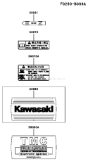 Page H Diagram and Parts List for TJ027E AF70 Kawasaki Engine