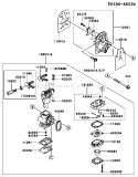 Part Location Diagram of 15004-2056 Kawasaki Carburetor-Assembly