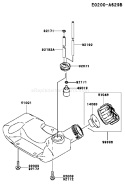 Page F Diagram and Parts List for TJ027E DF00 Kawasaki Engine