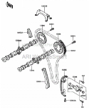 CamshaftTensioner Diagram and Parts List for ZG1200-B5  Kawasaki 