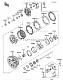Clutch (Zg1200-B5) Diagram and Parts List for ZG1200-B5  Kawasaki 