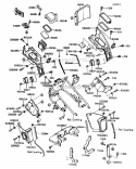 Cowling Lowers Diagram and Parts List for ZG1200-B5  Kawasaki 