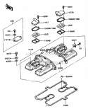 Cylinder Head Cover Diagram and Parts List for ZG1200-B5  Kawasaki 