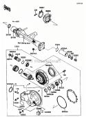Drive ShaftFinal Gear Diagram and Parts List for ZG1200-B5  Kawasaki 