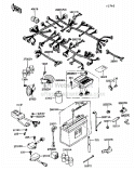 Electrical Equipment Diagram and Parts List for ZG1200-B5  Kawasaki 