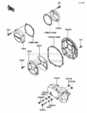 Engine Cover Diagram and Parts List for ZG1200-B5  Kawasaki 