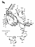 Frame Diagram and Parts List for ZG1200-B5  Kawasaki 