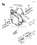 Frame Fitting Diagram and Parts List for ZG1200-B5  Kawasaki 