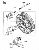 Front Hub Diagram and Parts List for ZG1200-B5  Kawasaki 