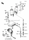 Ignition Coil Diagram and Parts List for ZG1200-B5  Kawasaki 