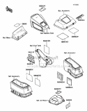 Label Diagram and Parts List for ZG1200-B5  Kawasaki 