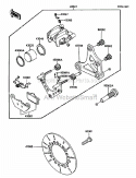 Rear Brake Diagram and Parts List for ZG1200-B5  Kawasaki 