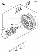 Rear Hub Diagram and Parts List for ZG1200-B5  Kawasaki 