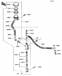 Rear Master Cylinder Diagram and Parts List for ZG1200-B5  Kawasaki 