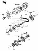 Secondary Shaft Diagram and Parts List for ZG1200-B5  Kawasaki 