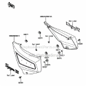 Side Cover Diagram and Parts List for ZG1200-B5  Kawasaki 