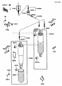SuspensionShock Absorber Diagram and Parts List for ZG1200-B5  Kawasaki 