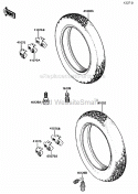 Tire Diagram and Parts List for ZG1200-B5  Kawasaki 