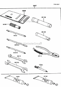 Tool Diagram and Parts List for ZG1200-B5  Kawasaki 