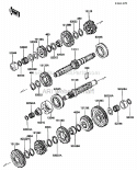 Transmission Diagram and Parts List for ZG1200-B5  Kawasaki 
