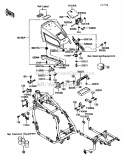 Battery Case Diagram and Parts List for ZG1200-B5  Kawasaki 