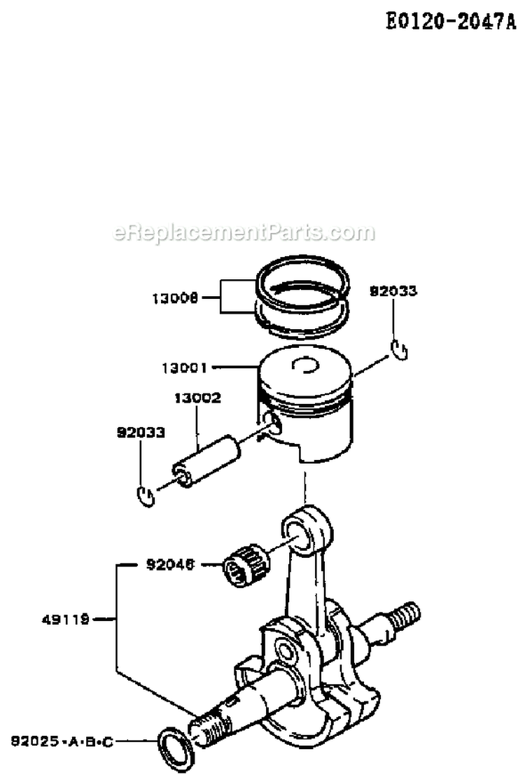Page I Diagram and Parts List for TD040D AS00 Kawasaki Engine