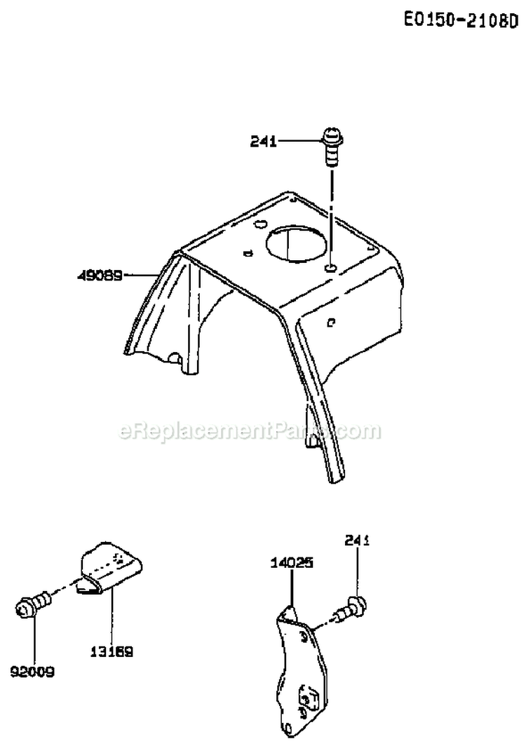 Page D Diagram and Parts List for TD048D AS01 Kawasaki Engine