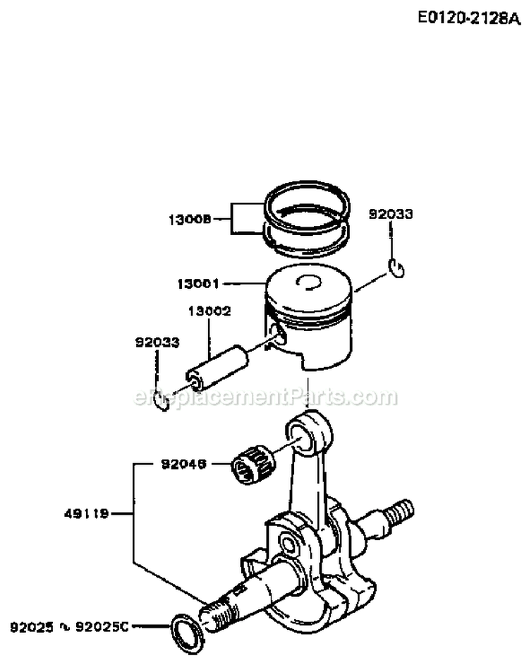 Page I Diagram and Parts List for TD048D AS01 Kawasaki Engine