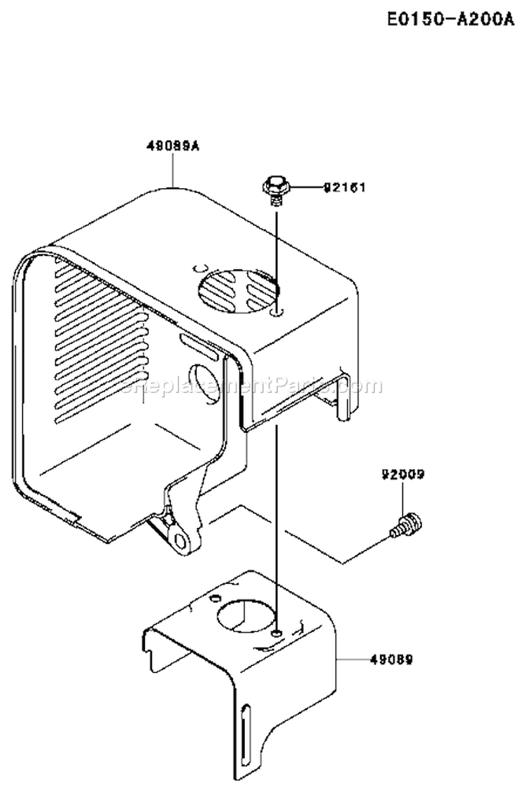 Page C Diagram and Parts List for TEX45D AG20 Kawasaki Engine