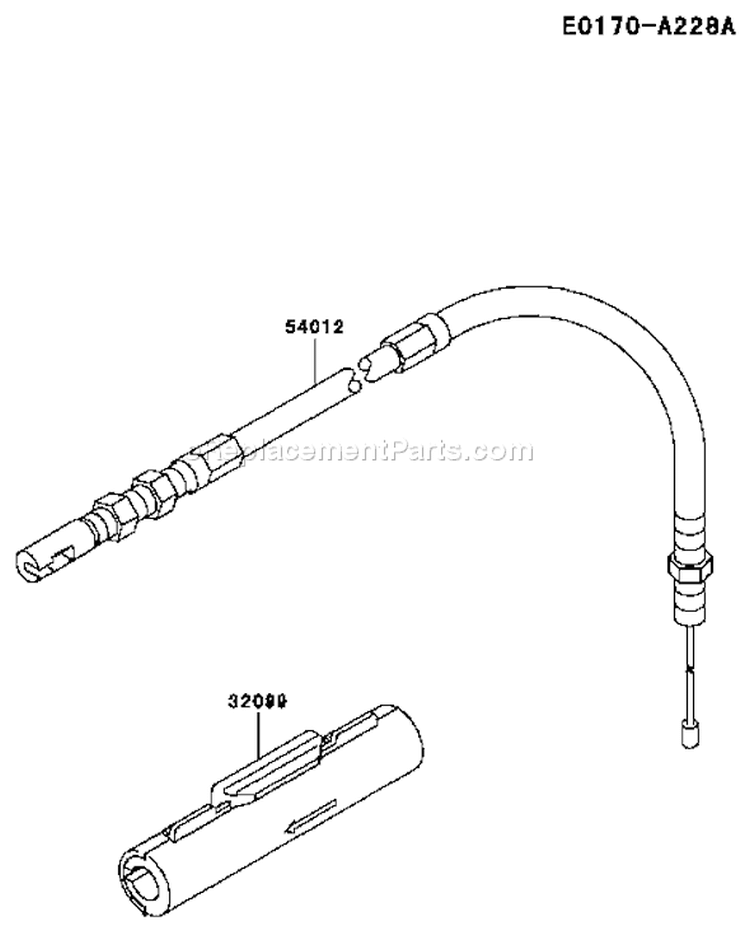 Page C Diagram and Parts List for TEX45D EC63 Kawasaki Engine