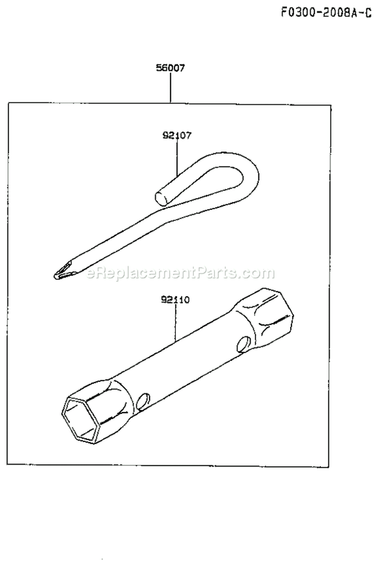Page A Diagram and Parts List for TD048D AS00 Kawasaki Engine