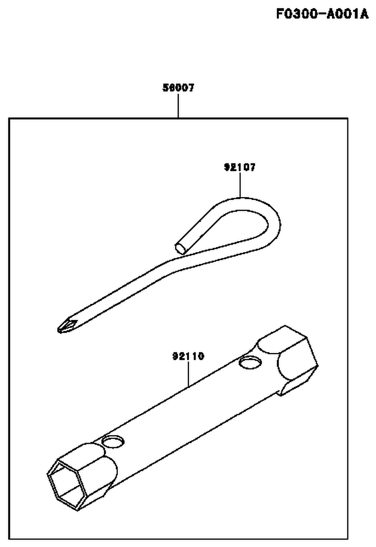 Page A Diagram and Parts List for TF022D BL40 Kawasaki Engine