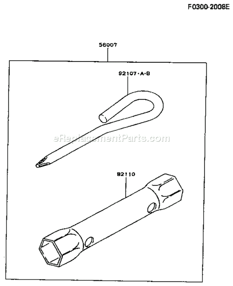 Page A Diagram and Parts List for TF022D BS02 Kawasaki Engine
