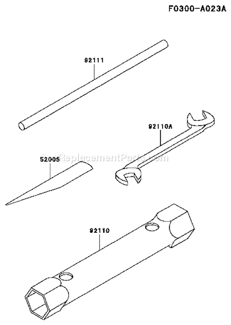 Page L Diagram and Parts List for TF022D BF73 Kawasaki Engine