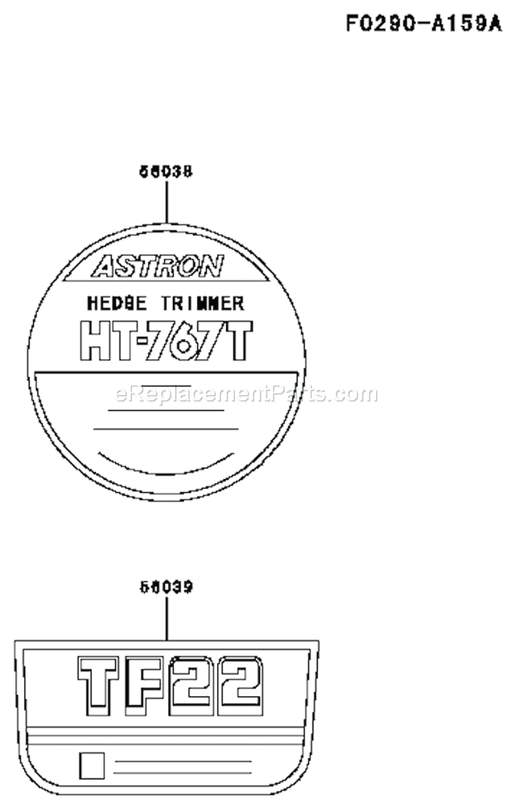 Page I Diagram and Parts List for TF022D BL40 Kawasaki Engine