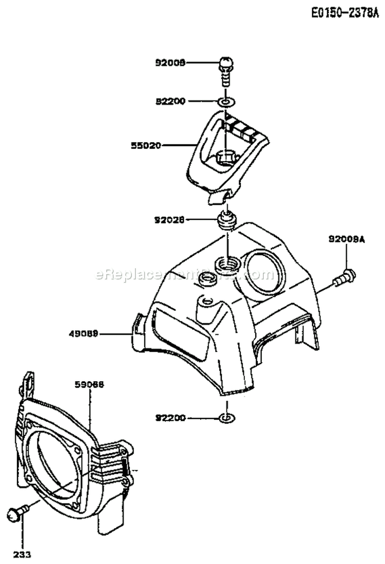 Page D Diagram and Parts List for TG028D AD04 Kawasaki Engine