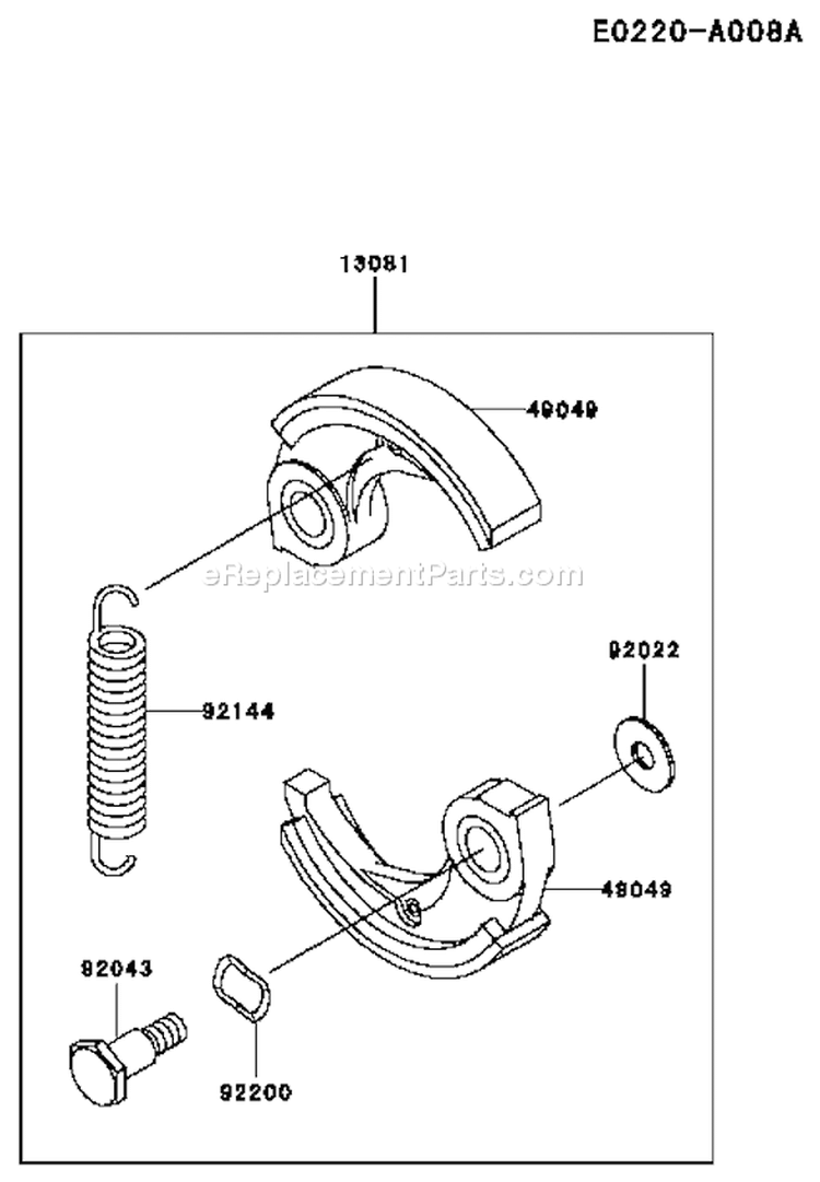 Page H Diagram and Parts List for TH034D AD09 Kawasaki Engine