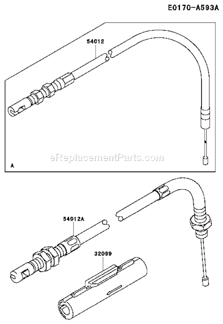 Page C Diagram and Parts List for TH043D AC04 Kawasaki Engine