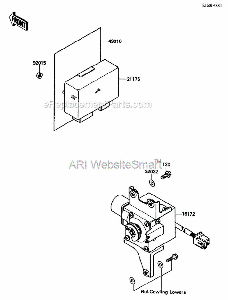 Cruise Control Diagram and Parts List for ZG1200-B5  Kawasaki 