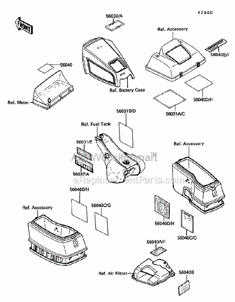 Label Diagram and Parts List for ZG1200-B5  Kawasaki 