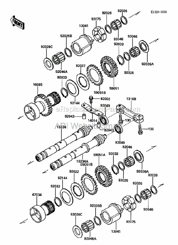 Balancer Diagram and Parts List for ZG1200-B5  Kawasaki 