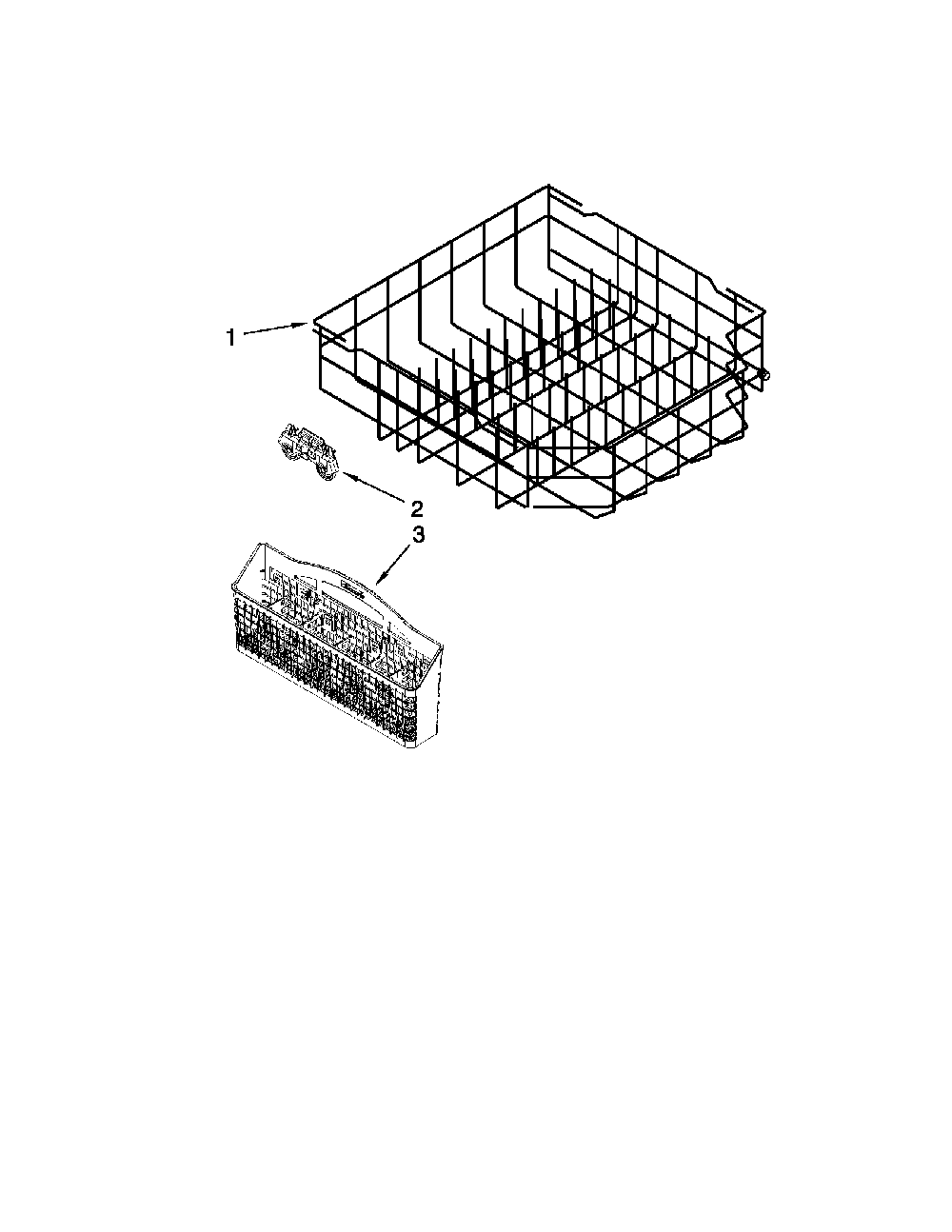 Lower rack parts Diagram and Parts List for 66213273K112  Kenmore Dishwasher