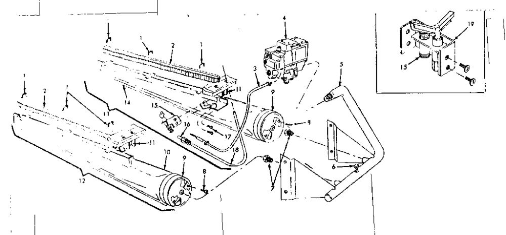 Gas Burners And Manifold Diagram and Parts List for 8676475  Kenmore Furnace