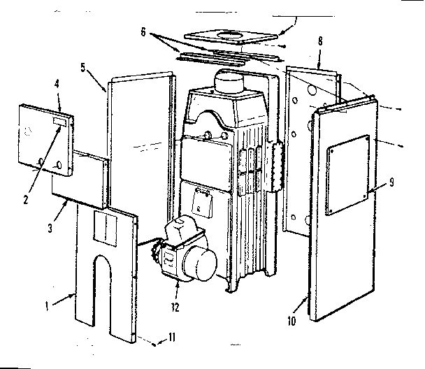 Jacket parts Diagram and Parts List for 229944080  Kenmore Water Heater