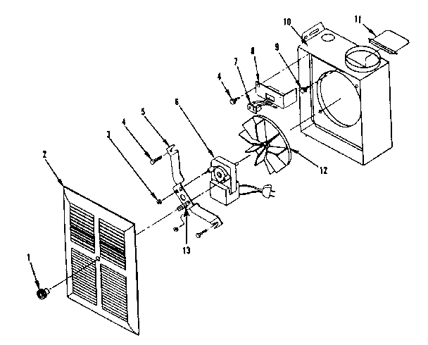 Replacement parts Diagram and Parts List for 864634300  Kenmore Bath & Ventilation Fan