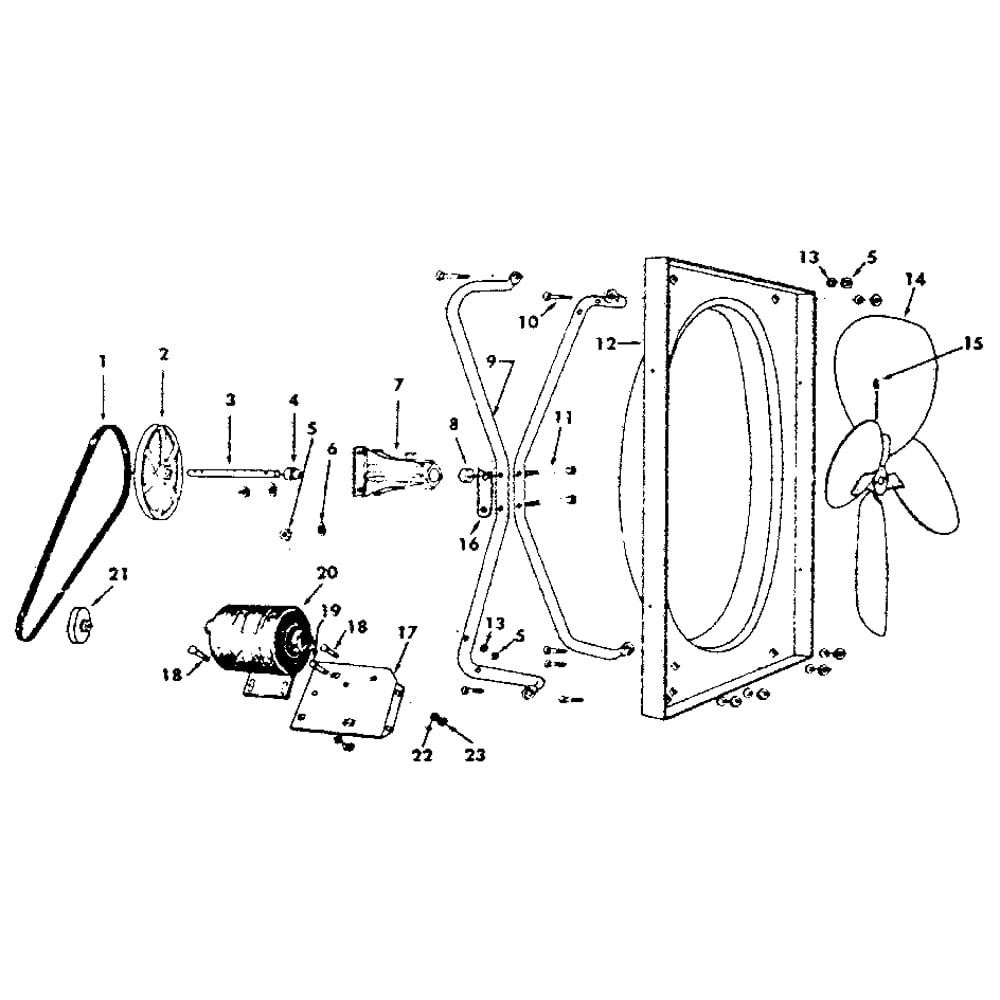 Functional Replacement Parts Diagram and Parts List for 75863921  Kenmore Bath & Ventilation Fan